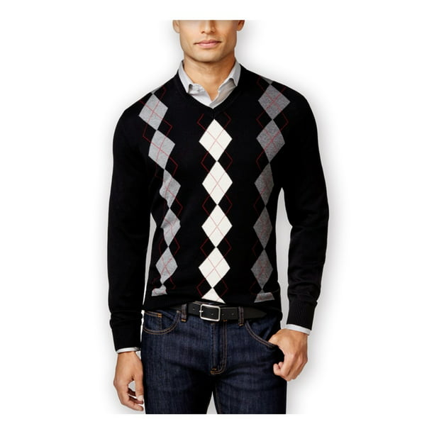 Club Room Mens Argyle Pullover Sweater 